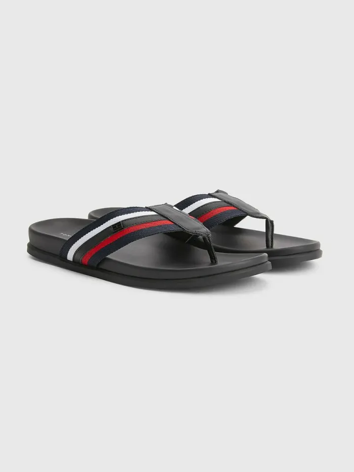 Tommy Hilfiger Signature Detailing Webbing Strap FlipFlops Rwb Mens Casual Shoes On Sale Tommy Hilfiger Signature Detailing Webbing Strap FlipFlops Rwb Mens Casual Shoes On Sale