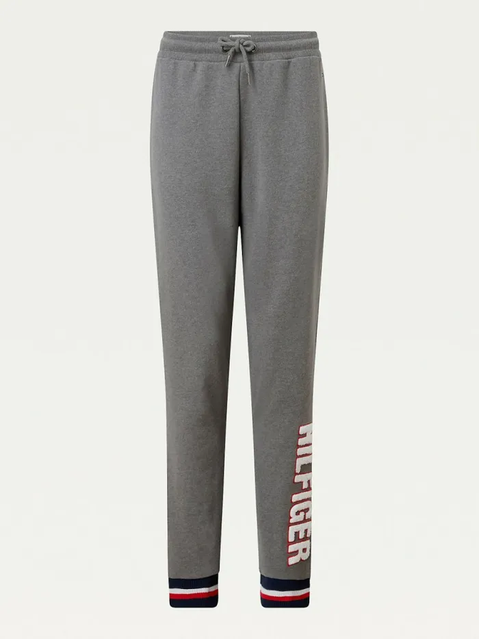 Tommy Hilfiger Signature Hem Joggers Zinc VigoreRecover Womens Trousers