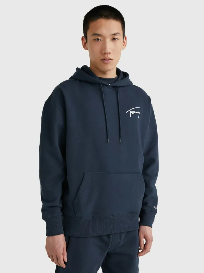 Tommy Hilfiger Signature Logo Relaxed Fit Hoody Twilight Navy Mens Tracksuits Cheap On Sale Tommy Hilfiger Signature Logo Relaxed Fit Hoody Twilight Navy Mens Tracksuits Cheap On Sale