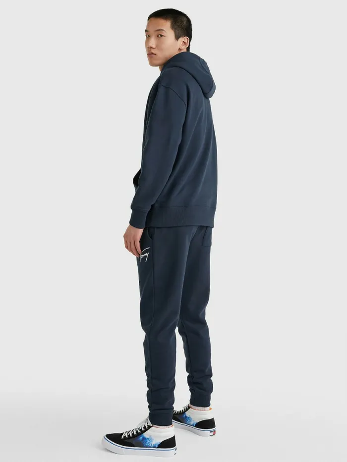 Tommy Hilfiger Signature Logo Relaxed Fit Hoody Twilight Navy Mens Tracksuits Cheap On Sale