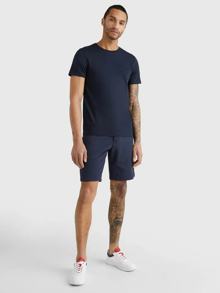 Tommy Hilfiger Signature Logo TShirt Desert Sky Mens TShirts Near Me