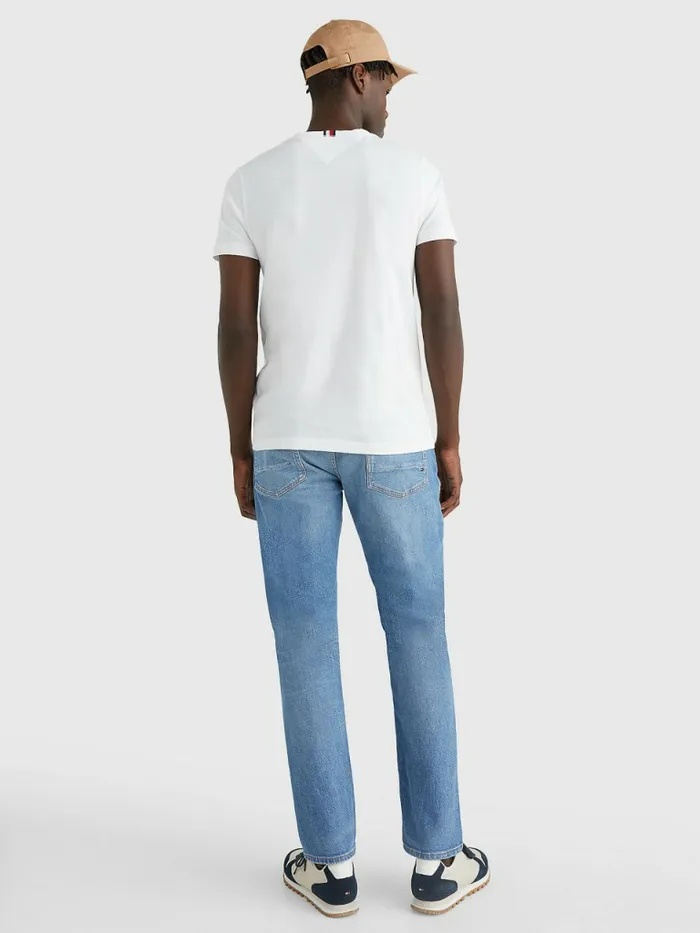 Tommy Hilfiger Signature Logo TShirt White Mens TShirts Casaul