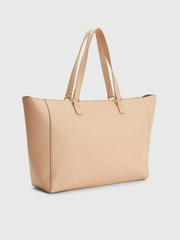 Tommy Hilfiger Signature Logo Tote Sandrift Womens Bags Fashion