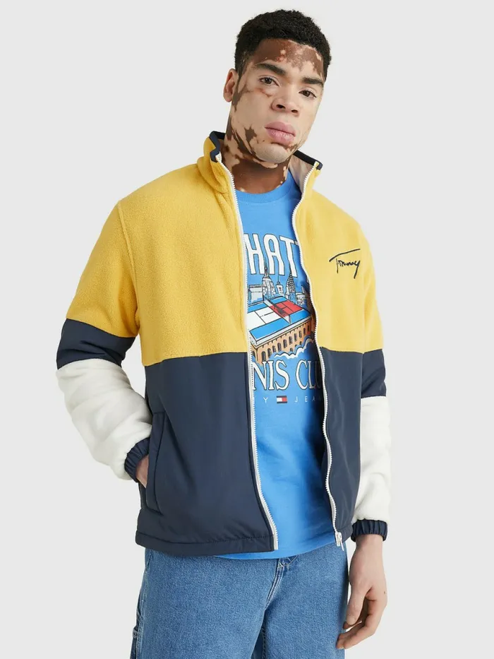 Tommy Hilfiger Signature Mixed Media Jacket Tuscan Yellow Mens Coats and Jackets Sale Tommy Hilfiger Signature Mixed Media Jacket Tuscan Yellow Mens Coats and Jackets Sale