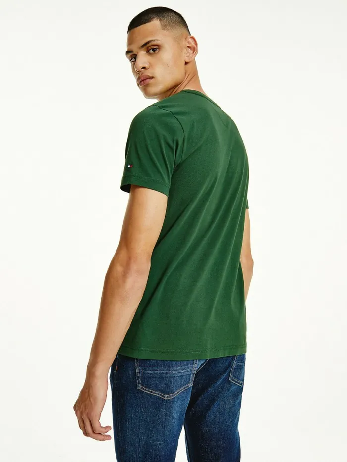 Tommy Hilfiger Signature Split Logo TShirt National Forest Mens TShirts Fashion
