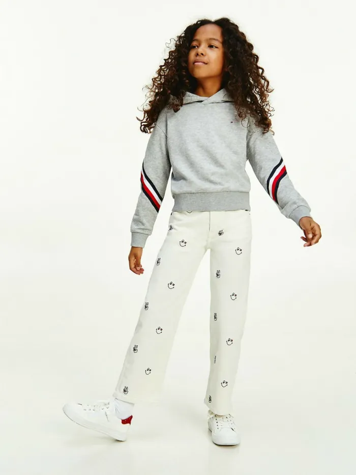 Tommy Hilfiger Signature Trim Slouchy Hoody Light Grey Heather Girls Sweatshirts and Hoodies Sale Tommy Hilfiger Signature Trim Slouchy Hoody Light Grey Heather Girls Sweatshirts and Hoodies Sale