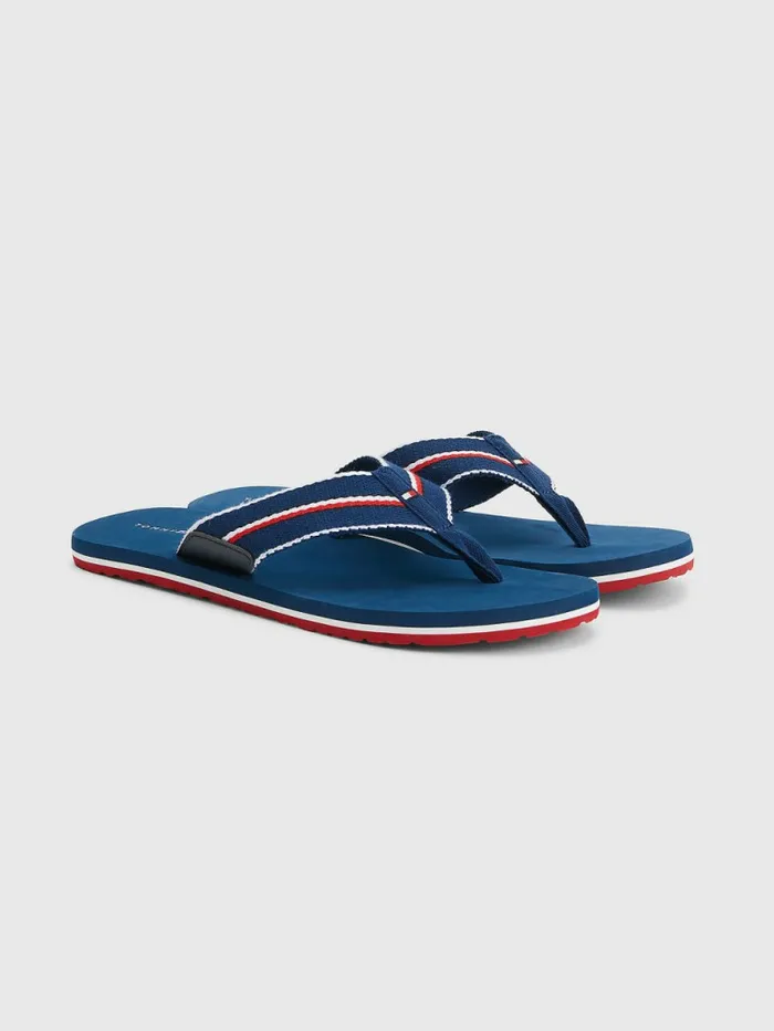 Tommy Hilfiger Signature Webbing Strap FlipFlops Twilight Indigo Mens Sandals Sliders and Flip Flops Gift Ideas Tommy Hilfiger Signature Webbing Strap FlipFlops Twilight Indigo Mens Sandals Sliders and Flip Flops Gift Ideas
