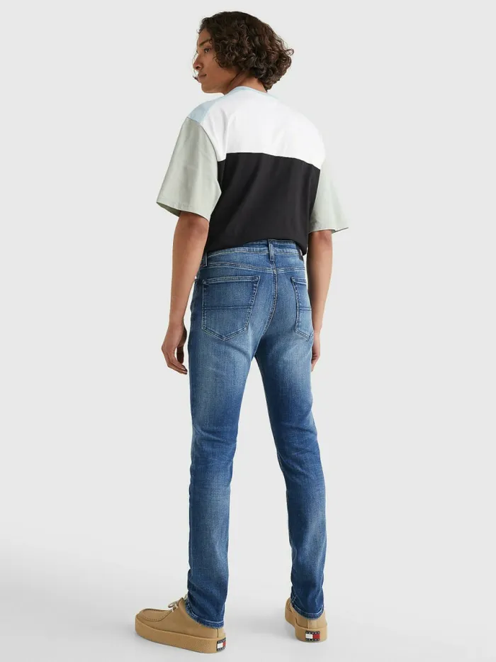 Tommy Hilfiger Simon Skinny Fit Faded Jeans Dynamic Jacob Mid Blue Stretch Mens Jeans Gift 4 You
