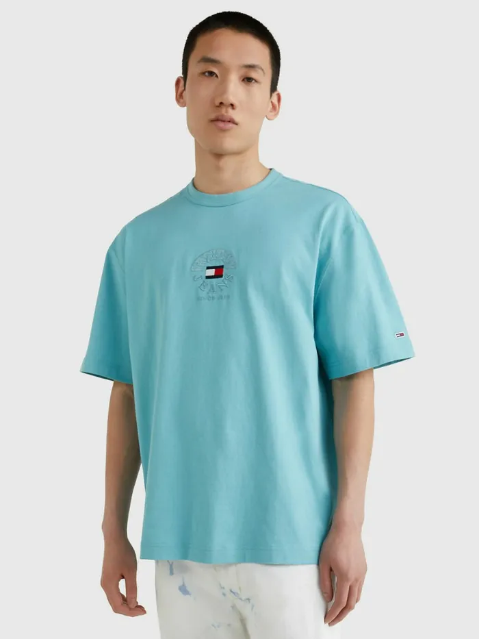 Tommy Hilfiger Skate Fit Logo TShirt Crest Mens TShirts Fashion