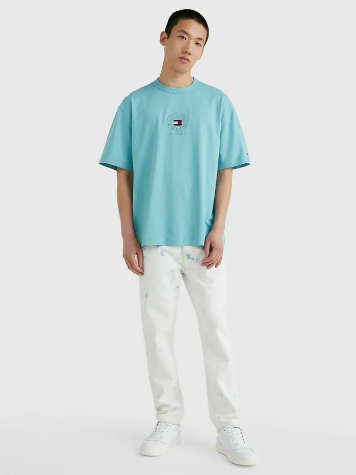 Tommy Hilfiger Skate Fit Logo TShirt Crest Mens TShirts Fashion