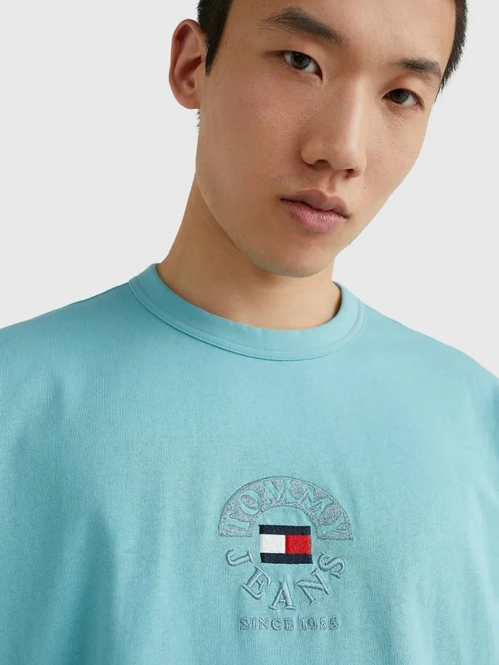 Tommy Hilfiger Skate Fit Logo TShirt Crest Mens TShirts Fashion
