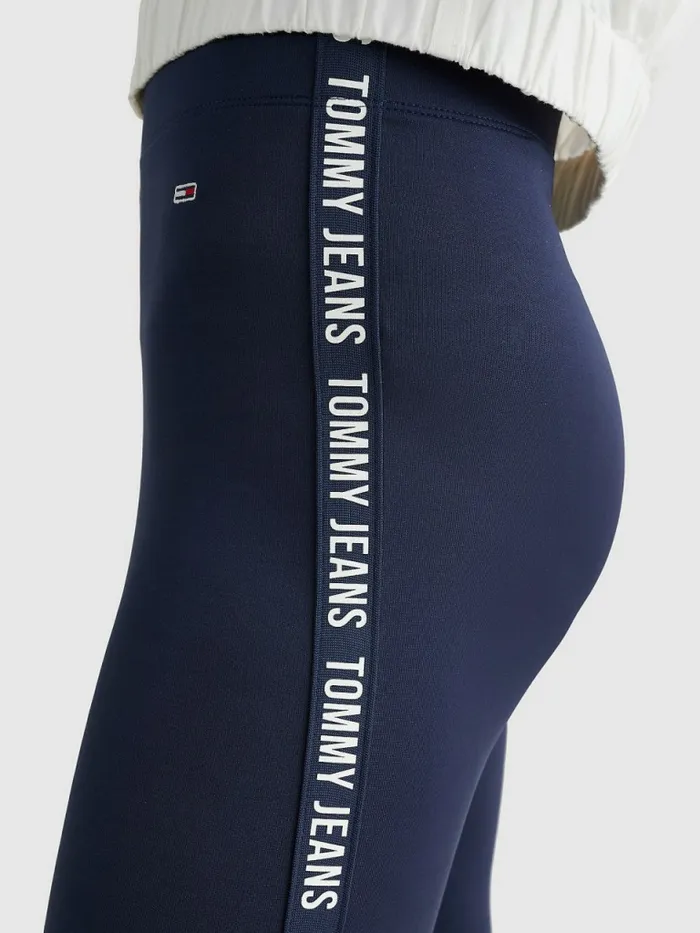 Tommy Hilfiger Skinny Logo Tape Leggings Twilight Navy Womens Trousers