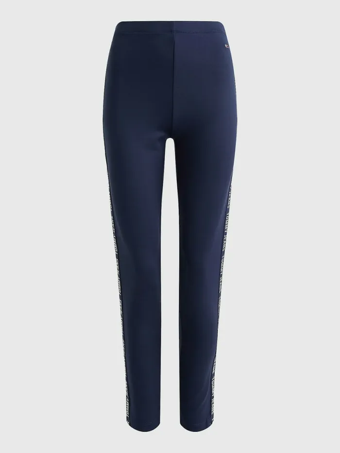 Tommy Hilfiger Skinny Logo Tape Leggings Twilight Navy Womens Trousers