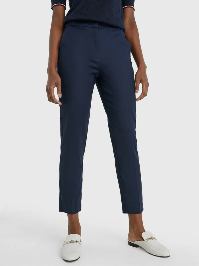 Tommy Hilfiger Slim Ankle Trousers Desert Sky Womens Trousers