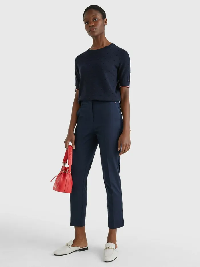 Tommy Hilfiger Slim Ankle Trousers Desert Sky Womens Trousers