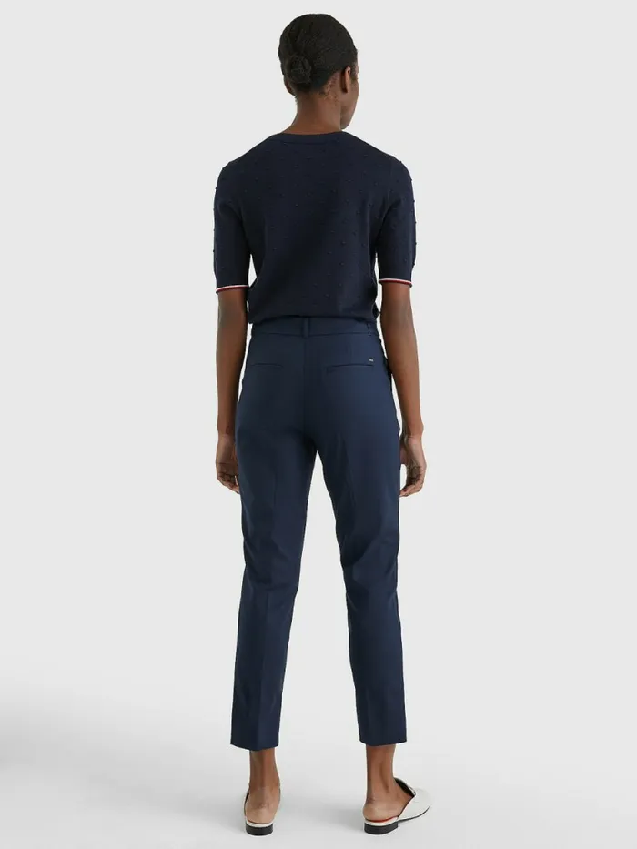 Tommy Hilfiger Slim Ankle Trousers Desert Sky Womens Trousers