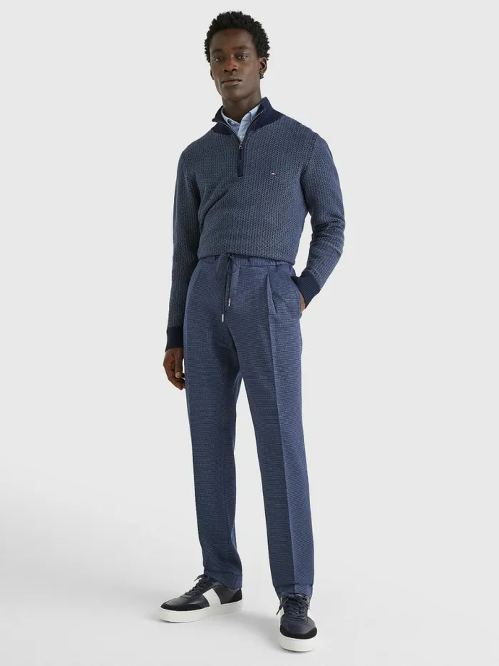 Tommy Hilfiger Slim Fit Drawstring Trousers Blue Mens Suits