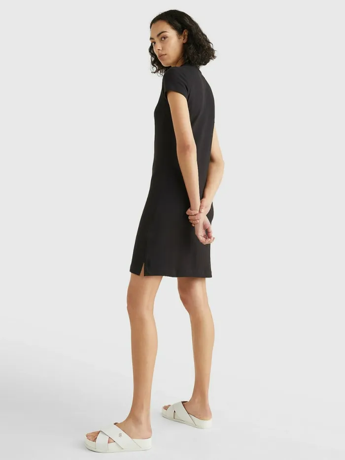 Tommy Hilfiger Slim Fit Polo Dress Black Womens Dresses and Jumpsuits Online
