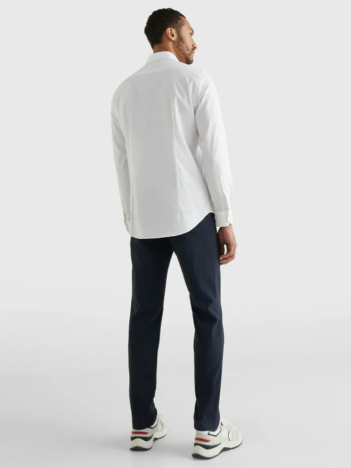 Tommy Hilfiger Slim Fit Stretch Cotton Shirt Mens Essentials