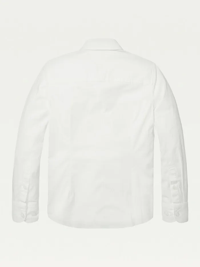 Tommy Hilfiger Slim Fit Stretch Shirt Bright White Boys Shirts Near Me