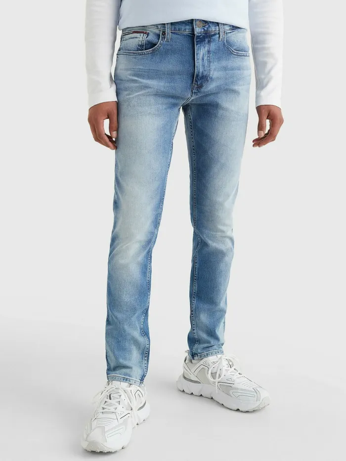 Tommy Hilfiger Slim Fit Tapered Faded Jeans Wilson Light Blue Stretch Mens Essentials On Sale Tommy Hilfiger Slim Fit Tapered Faded Jeans Wilson Light Blue Stretch Mens Essentials On Sale