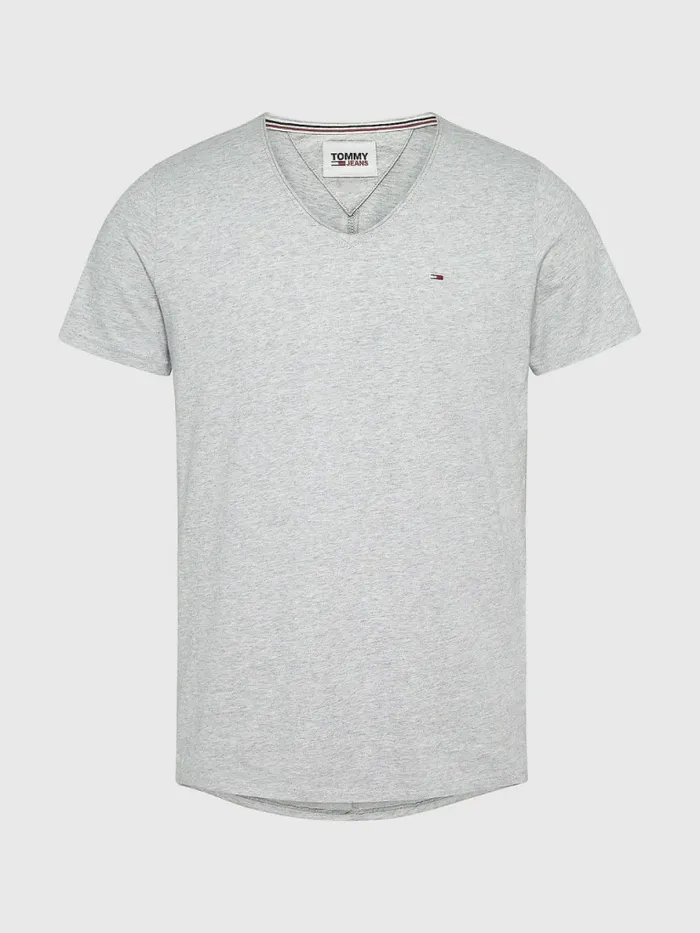 Tommy Hilfiger Slim Fit VNeck TShirt Lt Grey Htr Mens TShirts For Sale