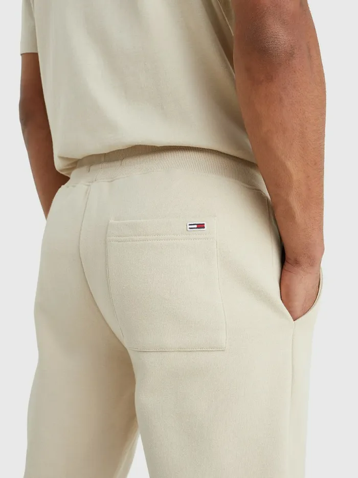 Tommy Hilfiger Slim Fleece Signature Joggers Savannah Sand Mens Trousers