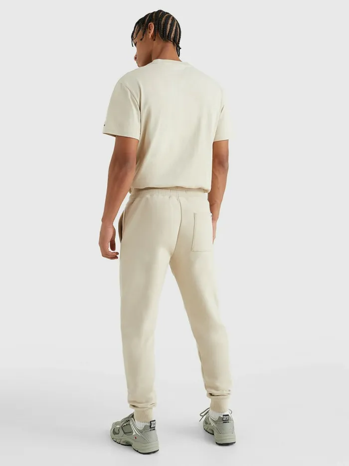 Tommy Hilfiger Slim Fleece Signature Joggers Savannah Sand Mens Trousers
