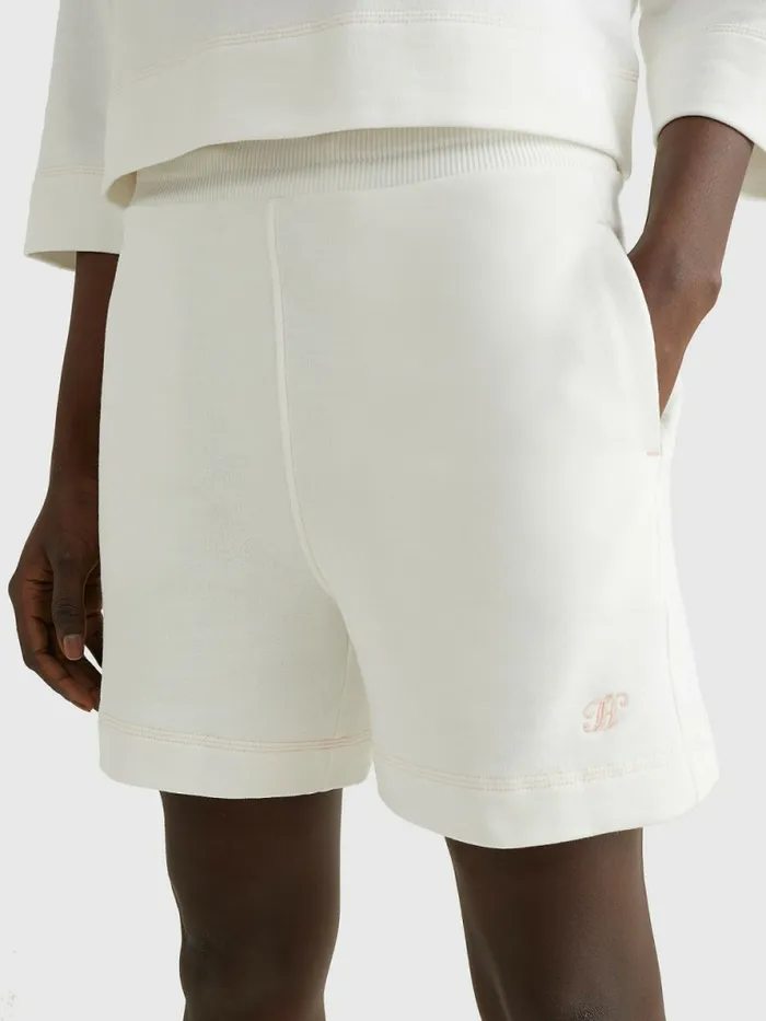 Tommy Hilfiger Slub Organic Cotton Terry Shorts Ecru Womens Shorts Near Me