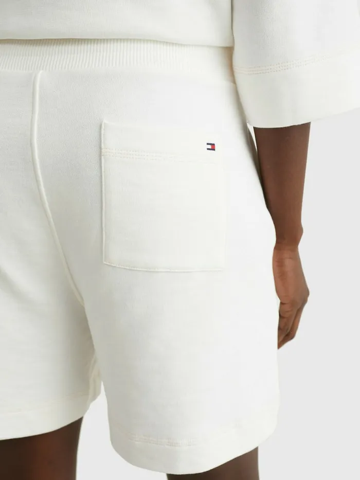 Tommy Hilfiger Slub Organic Cotton Terry Shorts Ecru Womens Shorts Near Me