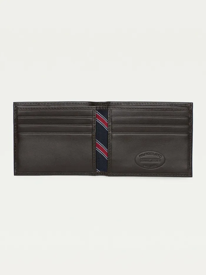 Tommy Hilfiger Small Embossed Bifold Wallet Brown Mens Wallets and Card Holders Gift for Friend