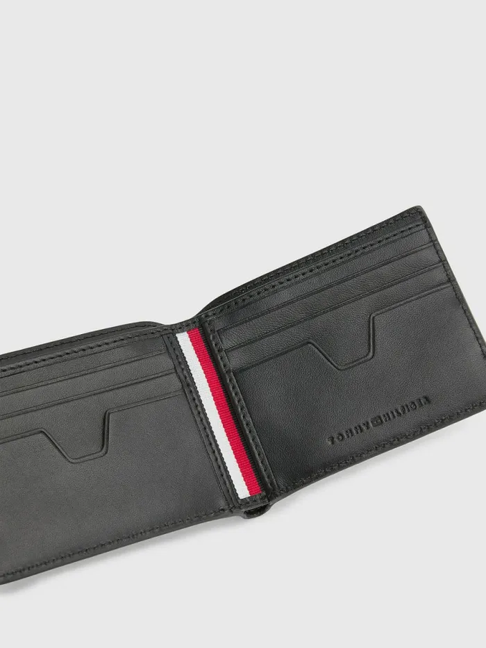 Tommy Hilfiger Small Leather Credit Card Wallet Black Mens Wallets and Card Holders Online