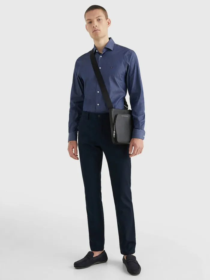 Tommy Hilfiger Small Leather Reporter Bag Black Mens Bags On Sale