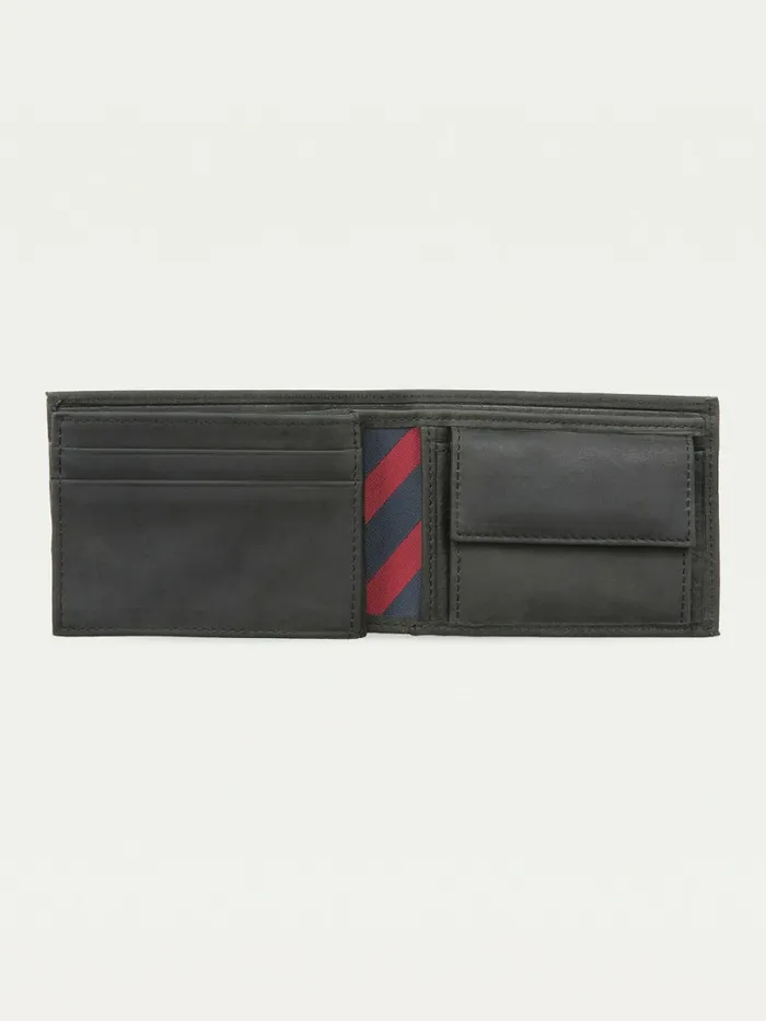 Tommy Hilfiger Small Leather Wallet Black Mens Wallets and Card Holders Gift Ideas