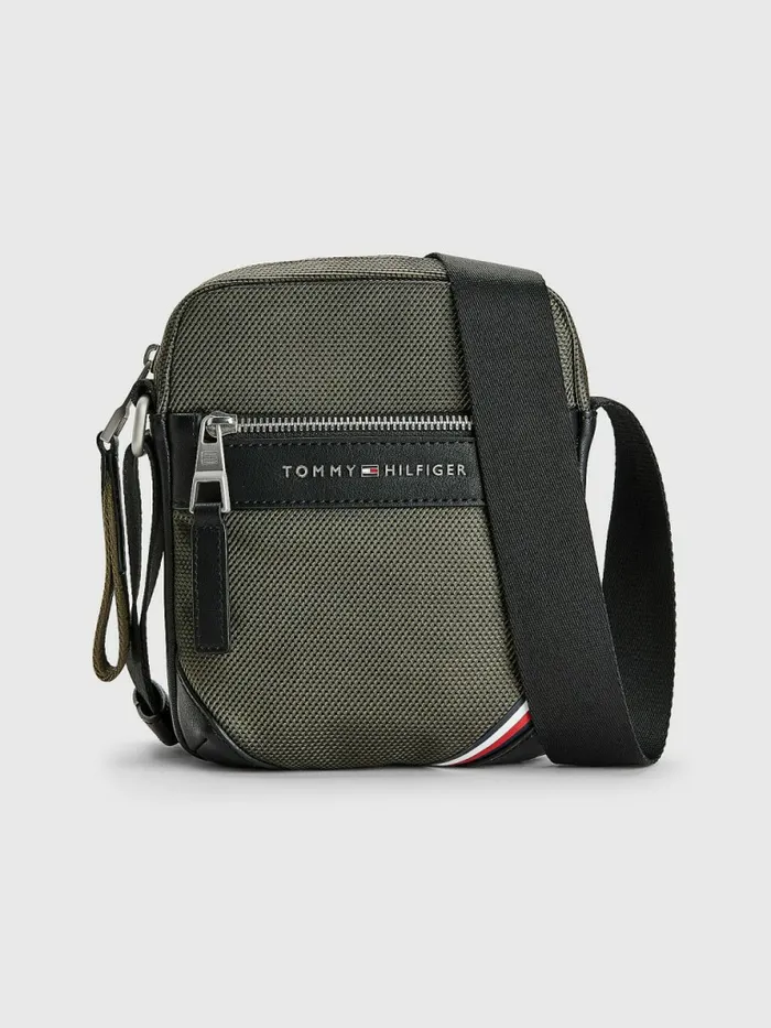 Tommy Hilfiger Small Reporter Bag Army Green Mens Bags On Sale
