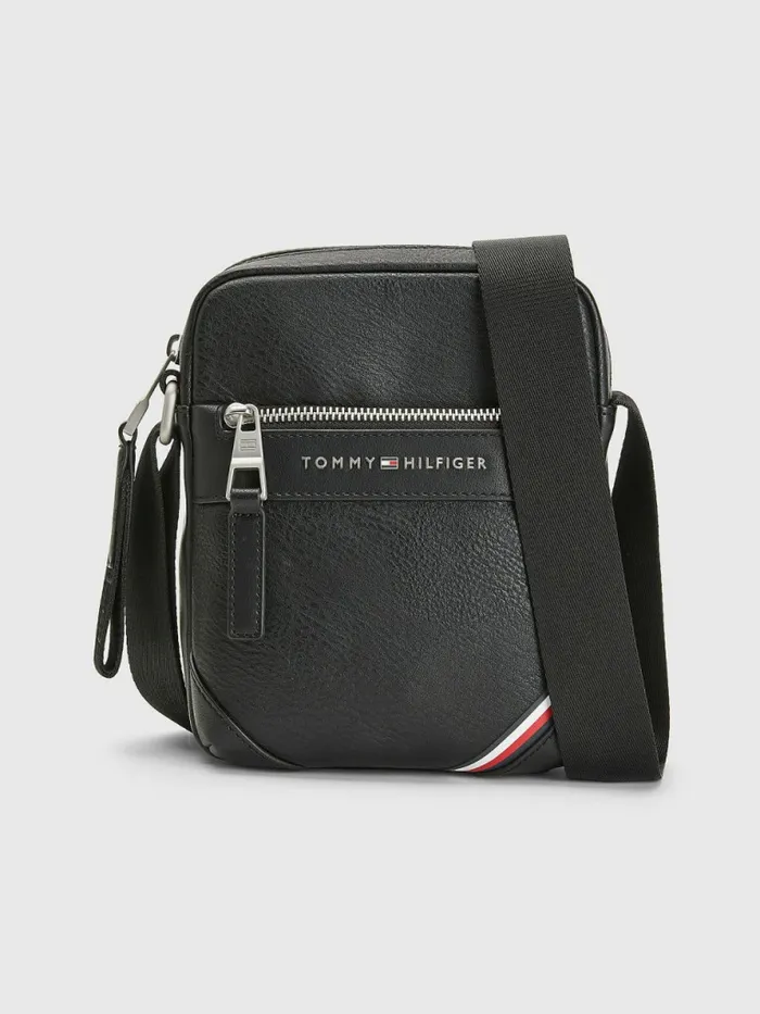 Tommy Hilfiger Small Reporter Bag Black Mens Bags Cheap On Sale