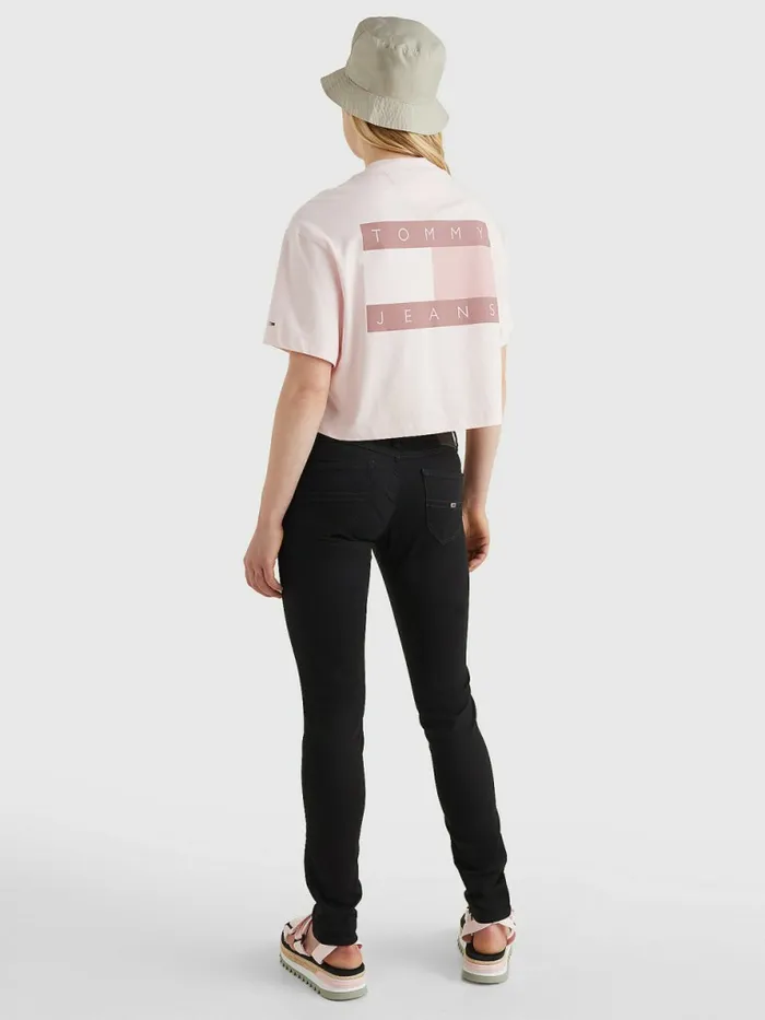 Tommy Hilfiger Sophie Low Rise Skinny Fit Black Jeans Staten Black Stretch Womens Jeans Fashion