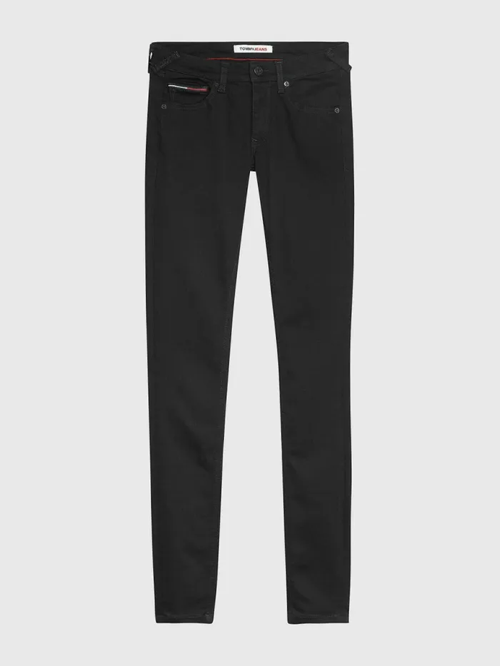 Tommy Hilfiger Sophie Low Rise Skinny Fit Black Jeans Staten Black Stretch Womens Jeans Fashion