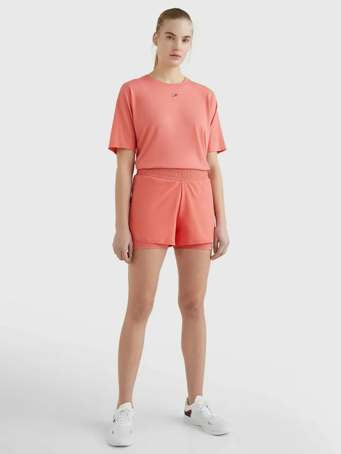 Tommy Hilfiger Sport 2In1 Shorts Crystal Coral Womens Tommy Hilfiger Sport Popular