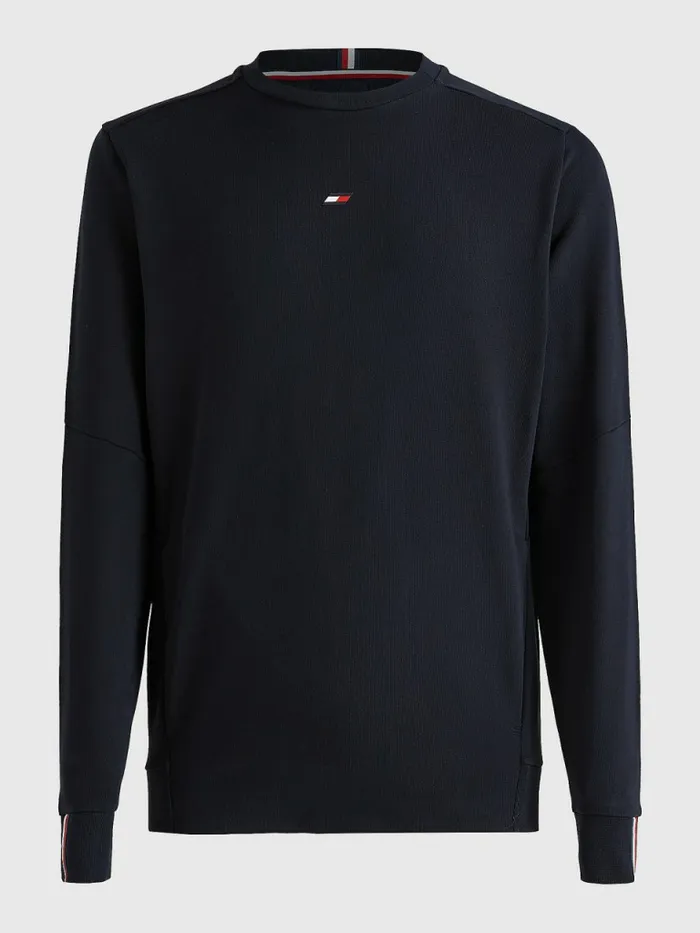 Tommy Hilfiger Sport Essential Organic Cotton Sweatshirt Desert Sky Mens Tommy Hilfiger Sport