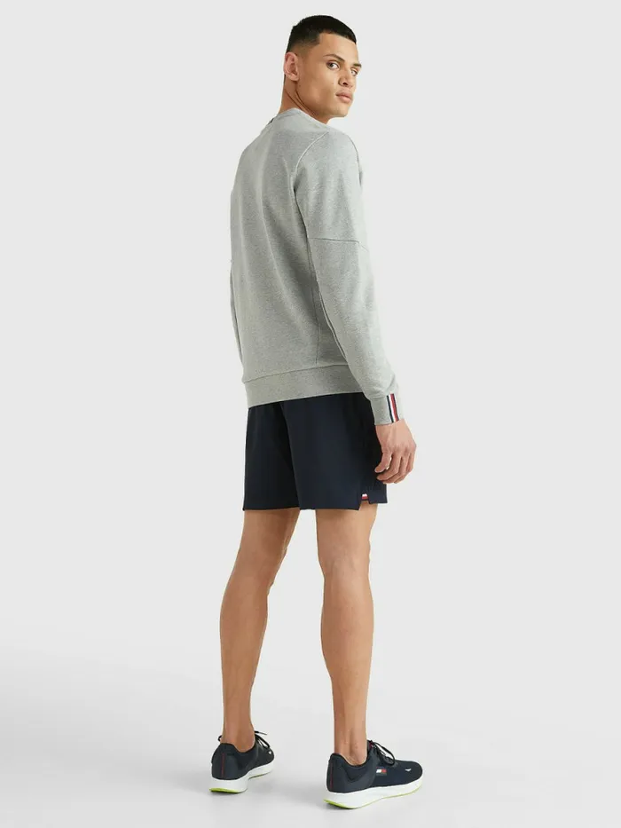 Tommy Hilfiger Sport Essential Organic Cotton Sweatshirt Light Grey Heather Mens Tommy Hilfiger Sport