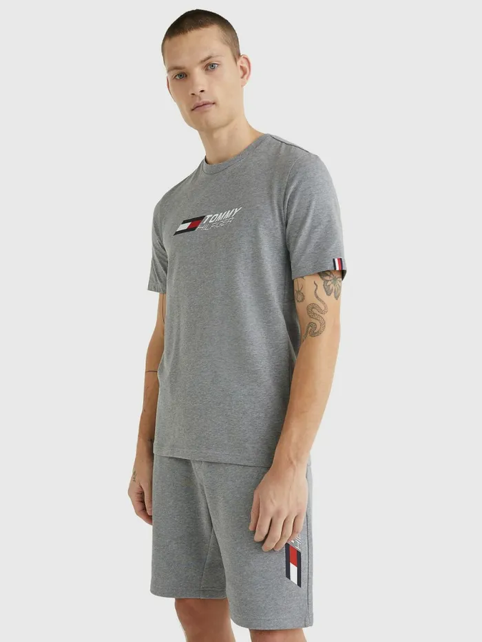 Tommy Hilfiger Sport Essential Th Cool Logo TShirt Medium Grey Heather Mens Tommy Hilfiger Sport Tommy Hilfiger Sport Essential Th Cool Logo TShirt Medium Grey Heather Mens Tommy Hilfiger Sport