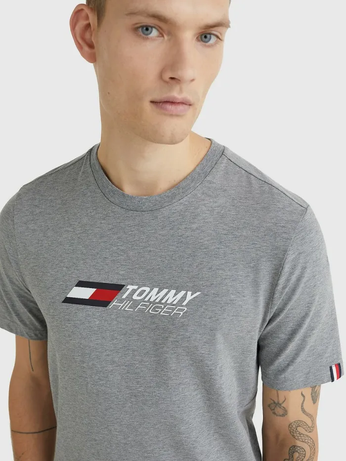 Tommy Hilfiger Sport Essential Th Cool Logo TShirt Medium Grey Heather Mens Tommy Hilfiger Sport