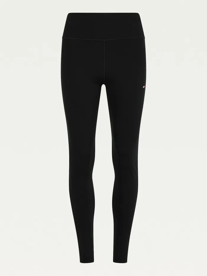 Tommy Hilfiger Sport Full Length Graphic Leggings Black Womens Trousers