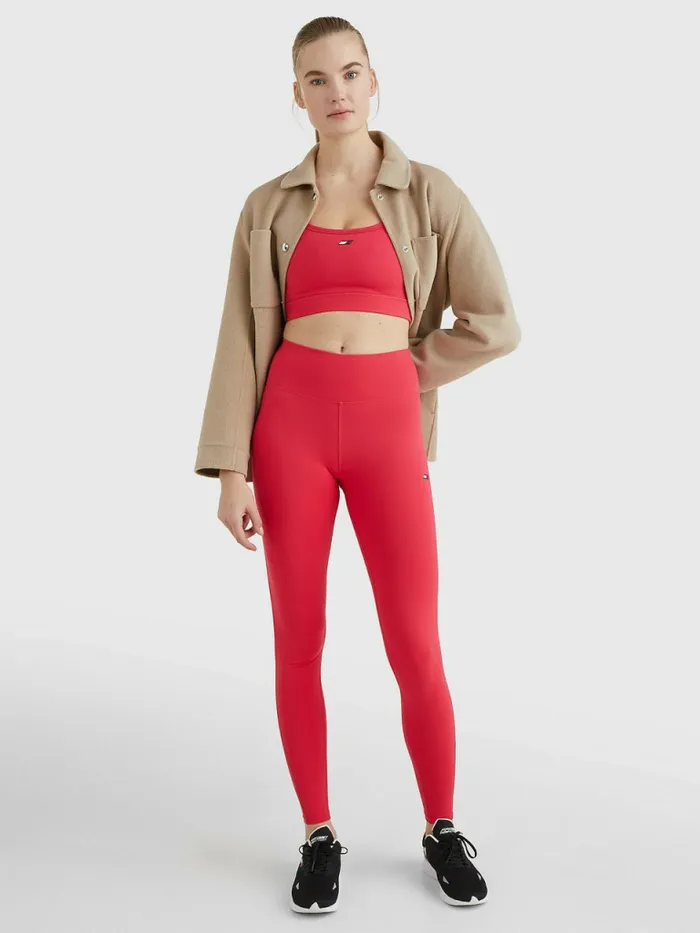 Tommy Hilfiger Sport Full Length Leggings Pink Splendor Womens Trousers