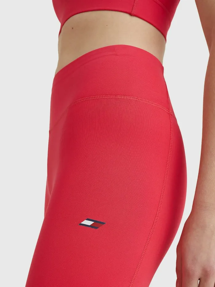 Tommy Hilfiger Sport Full Length Leggings Pink Splendor Womens Trousers