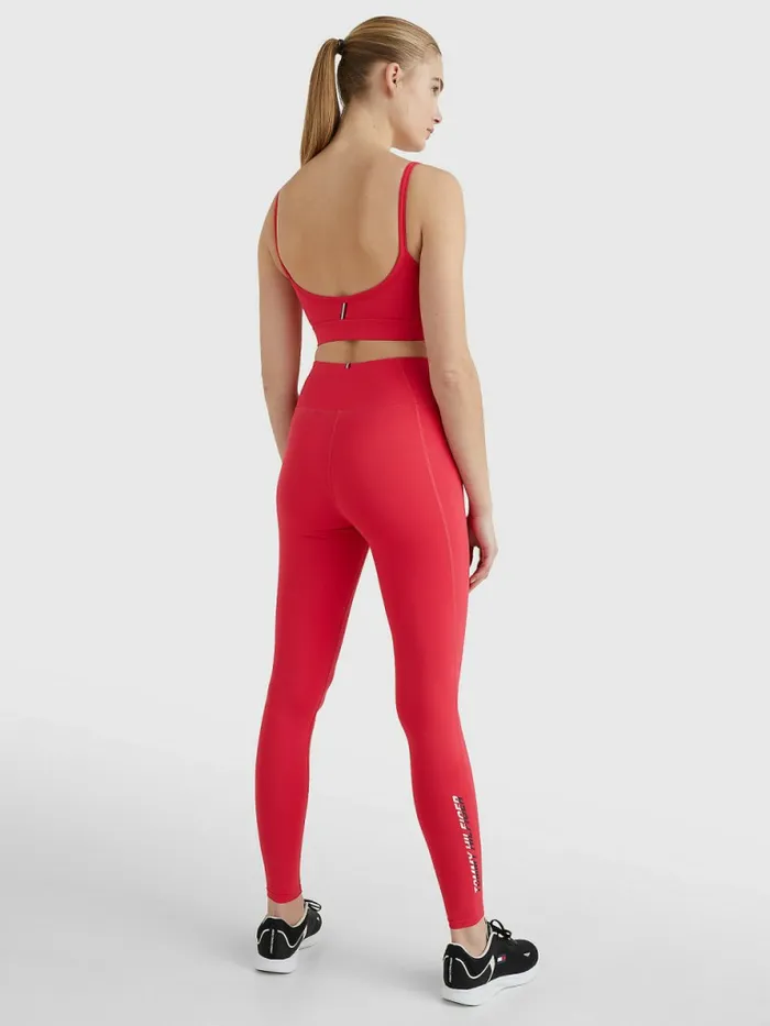 Tommy Hilfiger Sport Full Length Leggings Pink Splendor Womens Trousers
