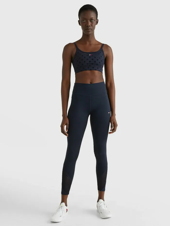 Tommy Hilfiger Sport High Rise Full Length Mesh Leggings Desert Sky Womens Tommy Hilfiger Sport