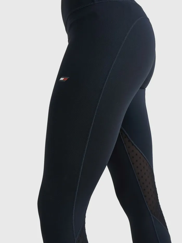 Tommy Hilfiger Sport High Rise Full Length Mesh Leggings Desert Sky Womens Tommy Hilfiger Sport