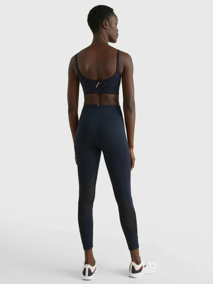 Tommy Hilfiger Sport High Rise Full Length Mesh Leggings Desert Sky Womens Tommy Hilfiger Sport